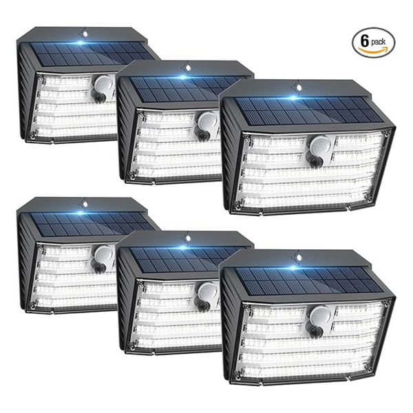 6-Pack Wireless 126 LED Motion Sensor Solar Lights