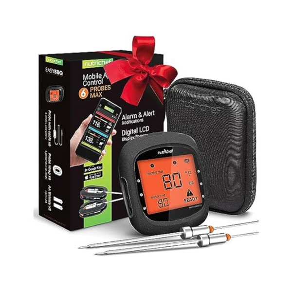 NutriChef BH-811 Smart Bluetooth BBQ Thermometer W/ Travel Case