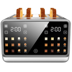Foyoconven 1800W Stainless Steel Dual Touchscreen 4-Slice Toaster