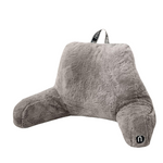 Nestl Faux Fur Pillow With Arms For Reading And Back Support (Grey)