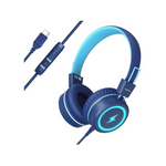 Bywulanda Kids Headphones With LED Lights (Blue Or Pink)