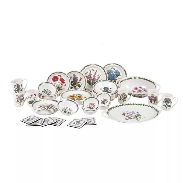 44-Pieces Portmeirion Botanic Garden Dinnerware Set, Service For 6