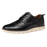 Men's Genuine Leather Brogue Wingtip Casual Shoes
