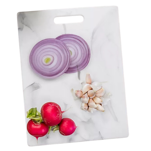 Dexas Poly Marble Cutting Board With Feet (14" x 11")
