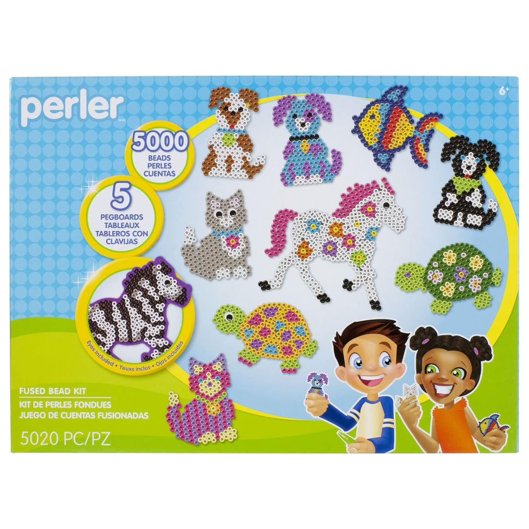 Perler Pet Parade Deluxe Fuse Bead Craft Activity Kit, 5020 Pcs