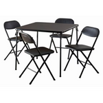 COSCO 5-Piece Folding Set With Card Table And 4 Vinyl Padded Chairs