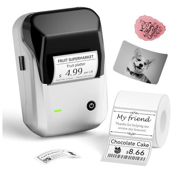 2" Portable Thermal Label Printer With Tapes