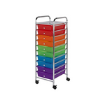 Honey-Can-Do 10-Drawer Rolling Office Organizer Cart (Multi-color)