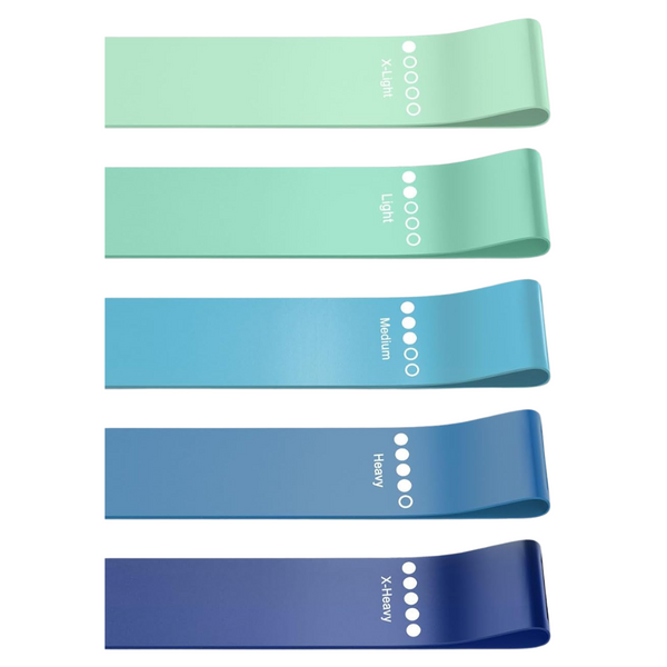 5-Pack Renoj Elastic Resistance Exercise Loop Bands For Workout