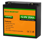 Eco-Worthy 12V 20Ah Lithium Ion Phosphate Battery With BMS