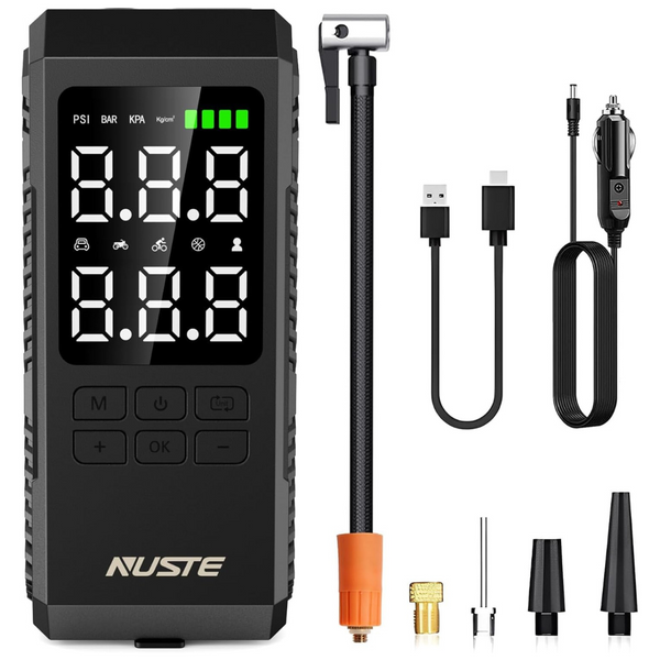 150PSI Car Tire Inflator Portable Air Compressor Pump W/ LED Light