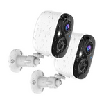 2-Pack Tziarp 2K Indoor WiFi Wireless Security Cameras