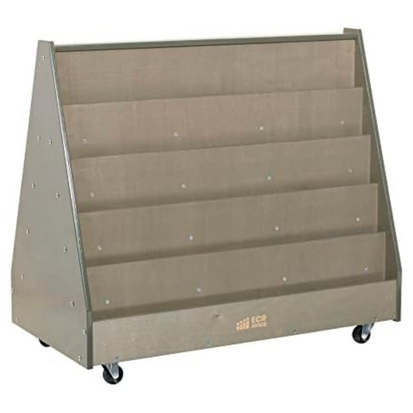 ECR4Kids Double-Sided Mobile Book Display Shelf