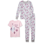 3-Piece Amazon Essentials Baby Girls' Pajama Set, 24 Months (Frozen 2/Snowflake)