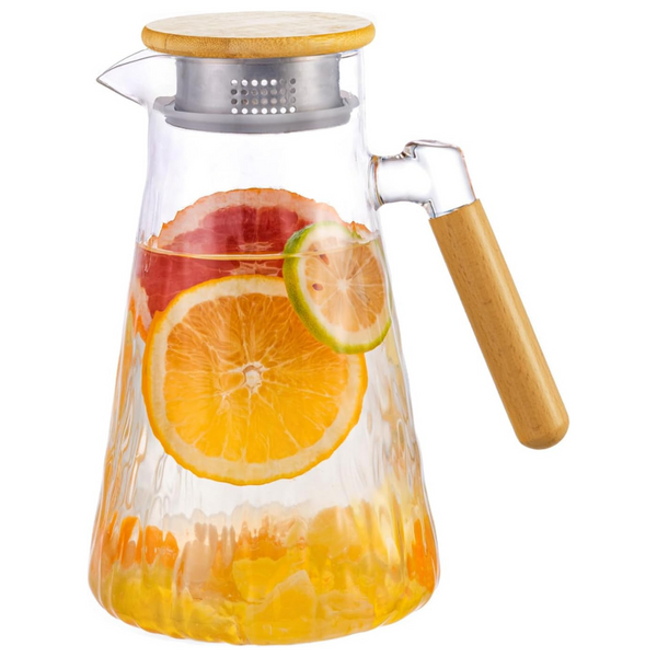 60 oz 1.8 Liter Glass Water Pitcher With Lid