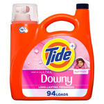 Tide Plus 132 fl oz Downy Liquid Laundry Detergent Soap (April Fresh Scent)