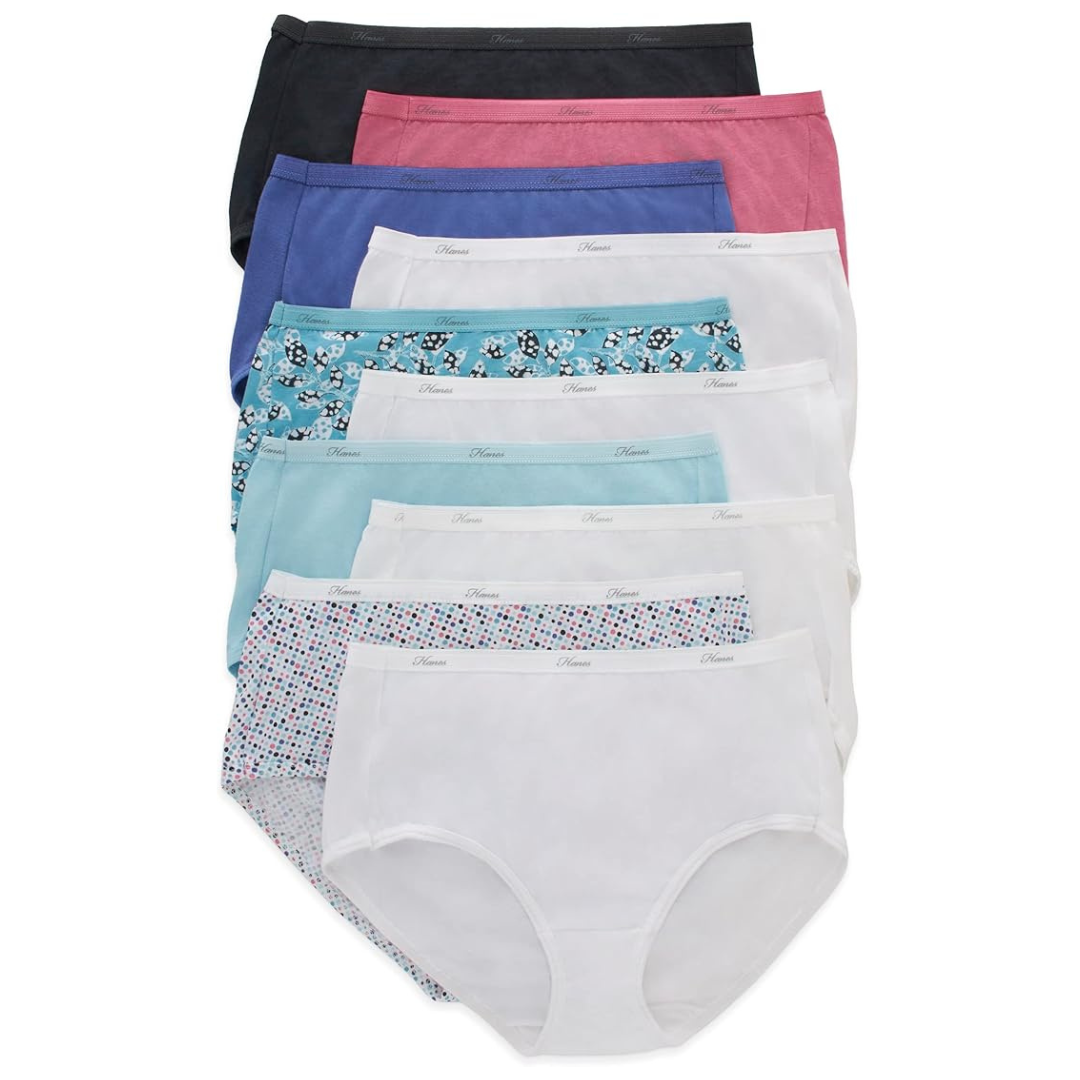 10-Pack Hanes Women's Cotton Brief (Various Size)