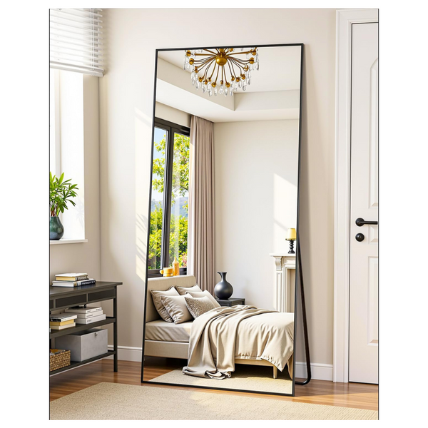 58" x 18" Suidia Floor Standing Full Length Mirror With Stand