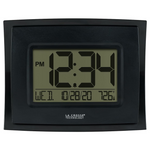 La Crosse Technology Digital Black Clock With Indoor Temperature