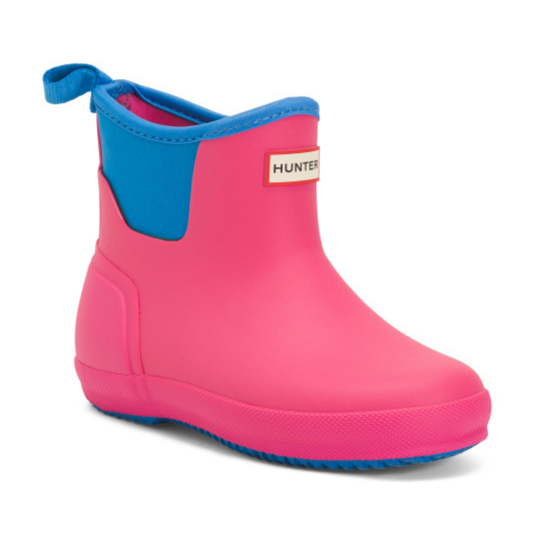 Hunter Finley Waterproof Rain Rubber Boots (Toddler Little Kid) (Pink)
