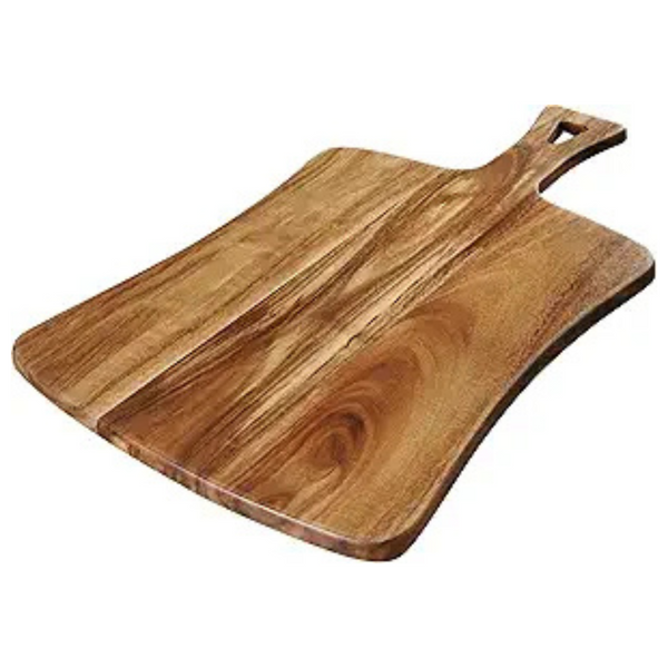 14" x 8.5" Acacia Wood Cutting and Serving Board with Handle