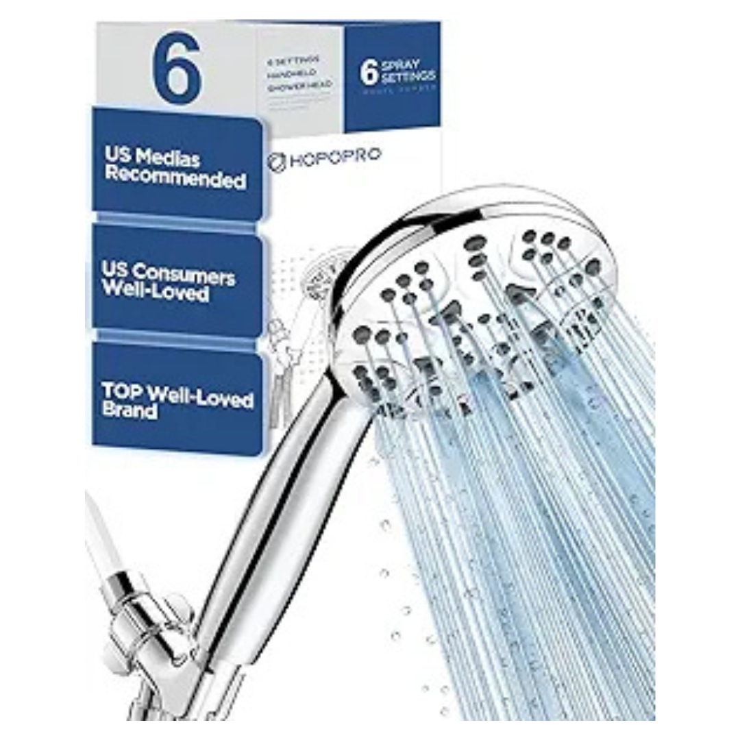 Hopopro 6 Functions Handheld Shower Head Set