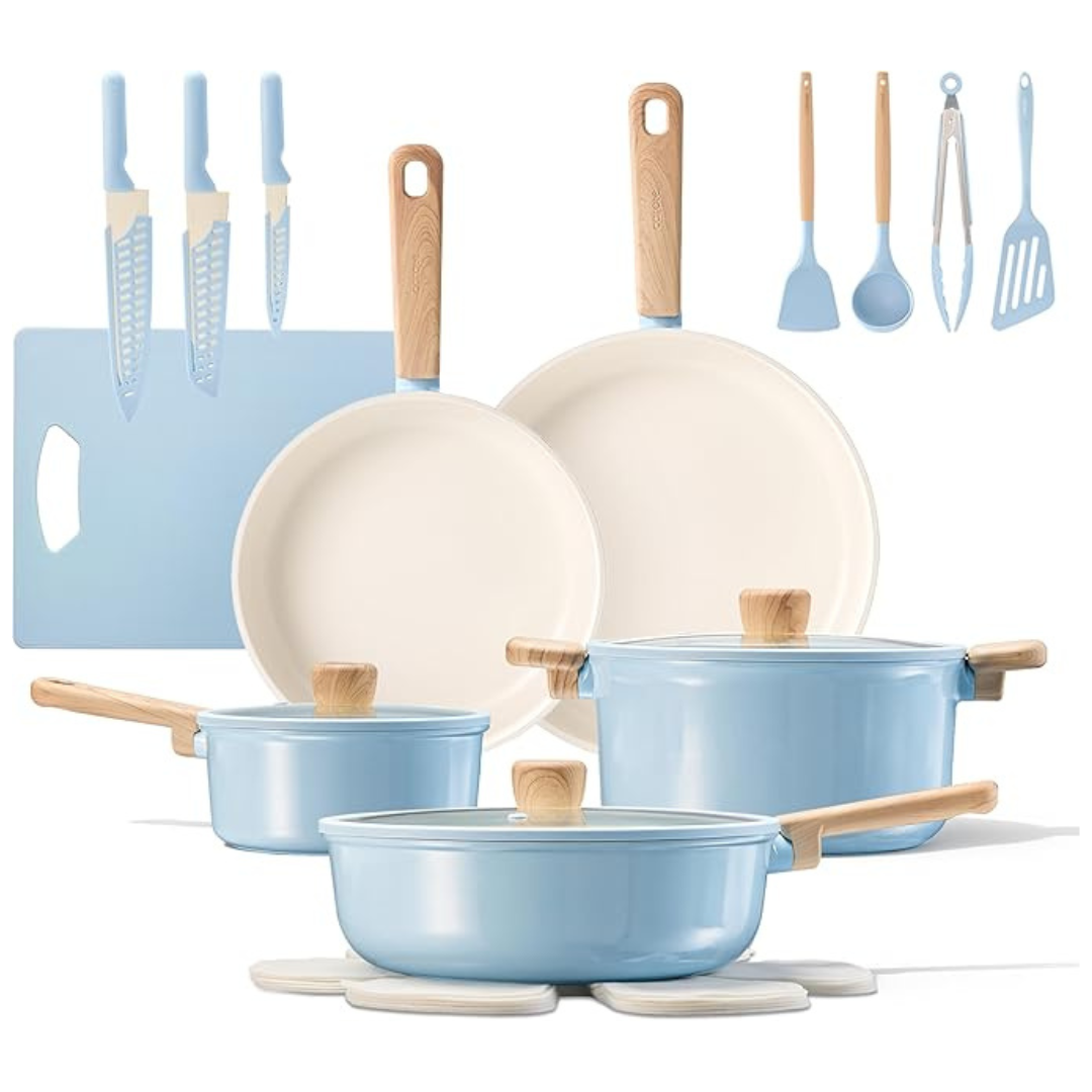 24-Piece Ceramic Non-Stick Cookware Set