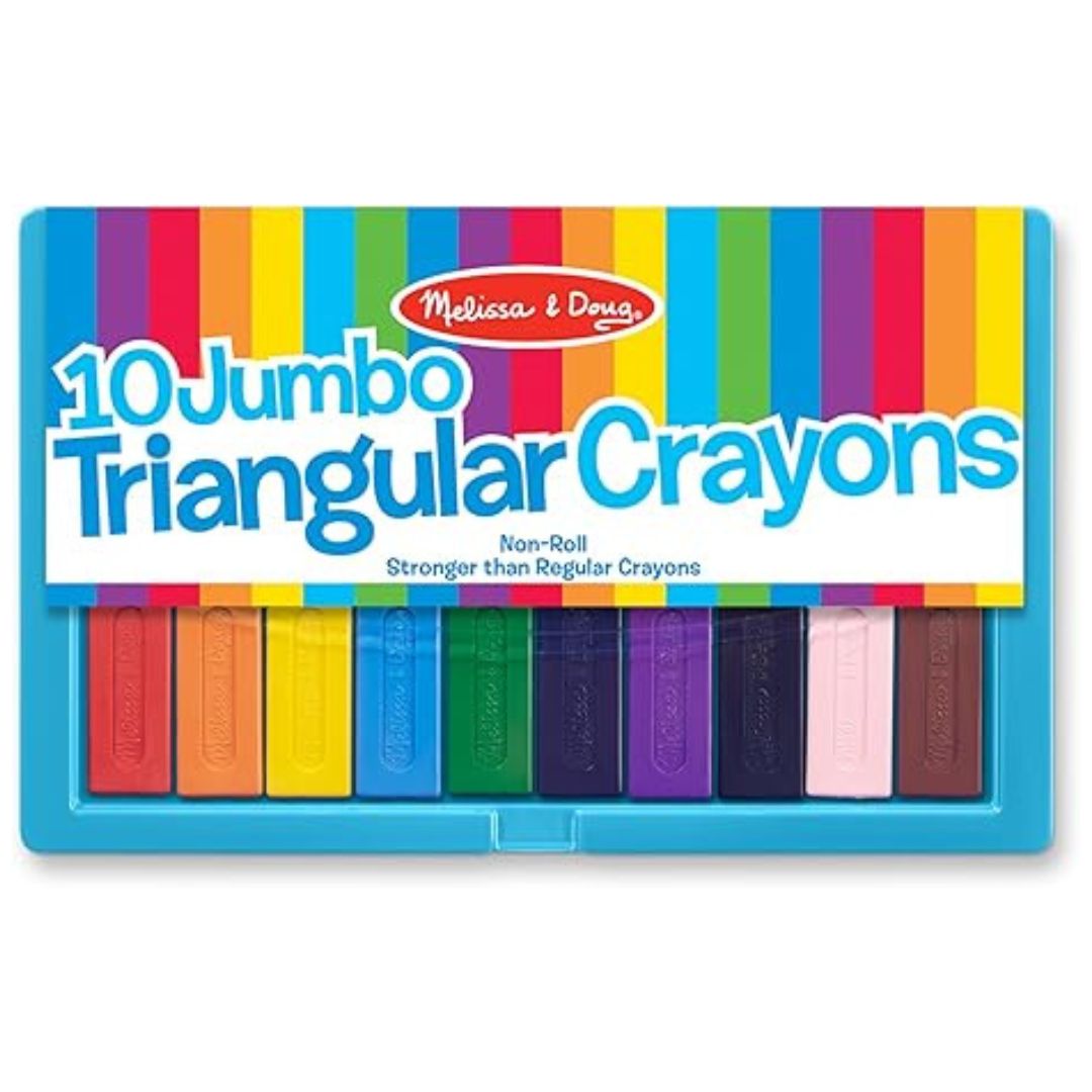 10-Pack Melissa & Doug Jumbo Triangular Crayons