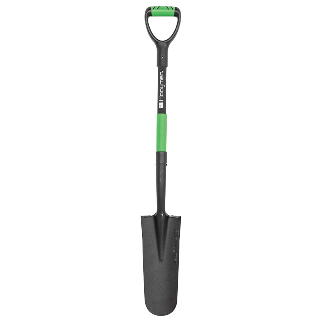Hooyman Spade Shovel with Heavy Duty Carbon Steel Head & D Handle
