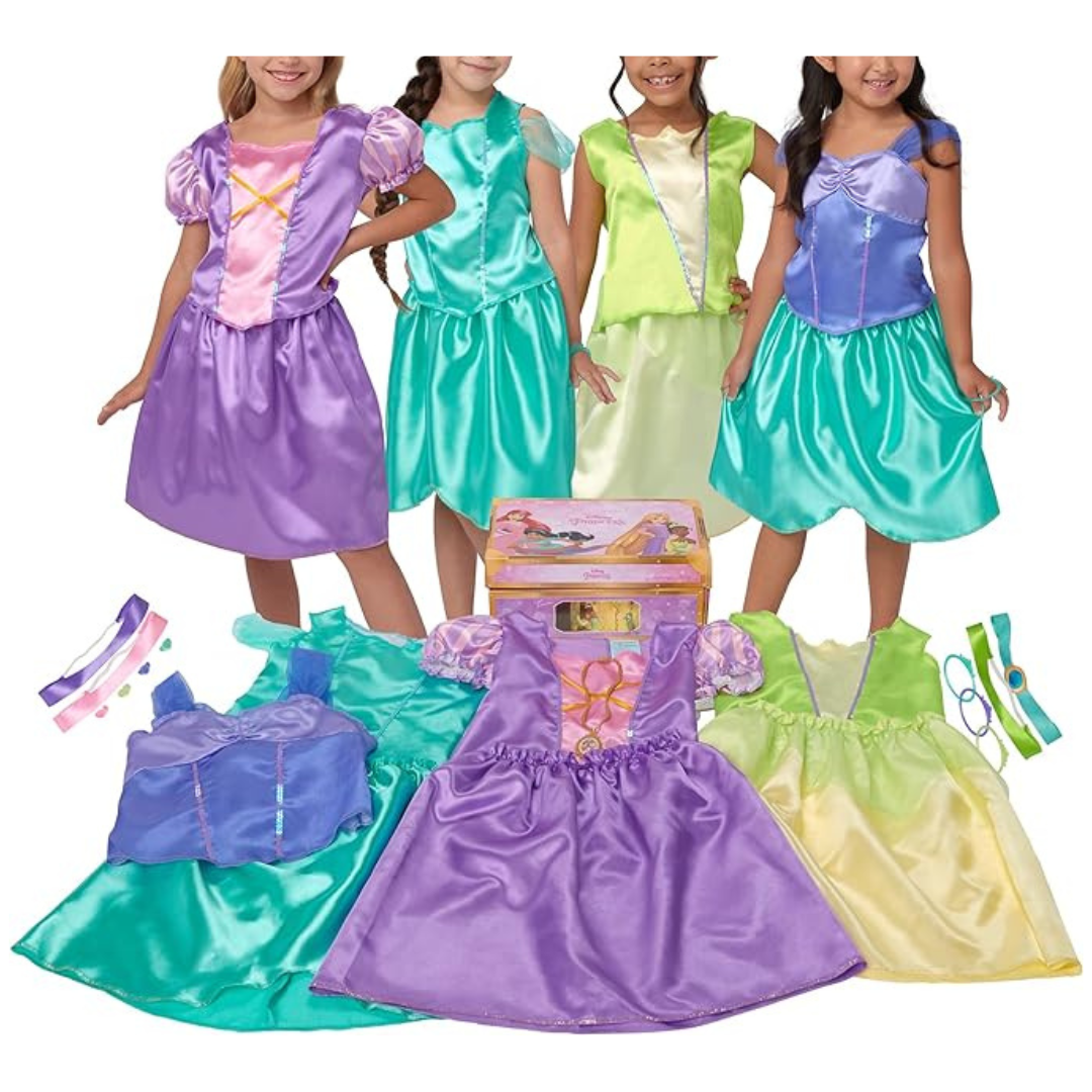 Disney Princess Dress Up Trunk – 21-Piece Deluxe Costume Set