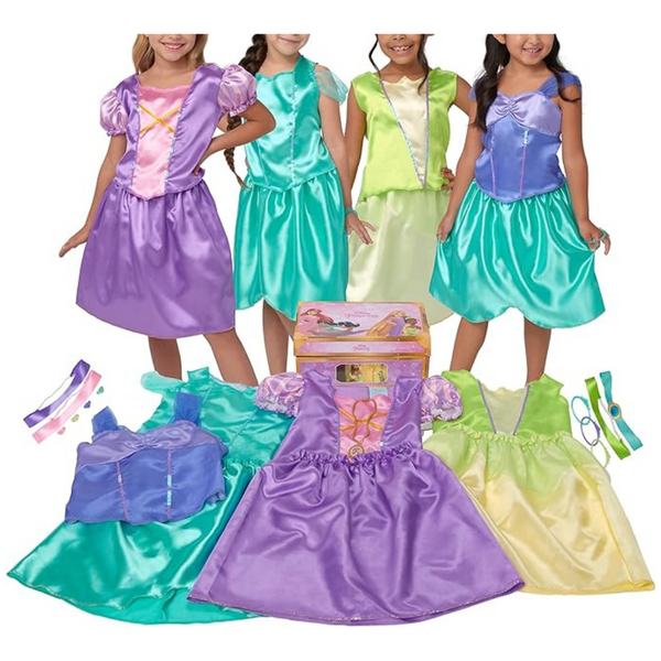 Disney Princess Dress Up Trunk – 21-Piece Deluxe Costume Set
