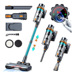 QikCln 450W 45Kpa Cordless Vacuum Cleaner With LED Headlights