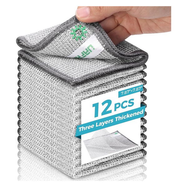 12-Pieces Dishwashing Wire Dishcloth (7.87" x 7.87")