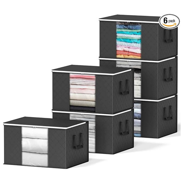 6 Pks Heavy Duty Clothing Storage Bags