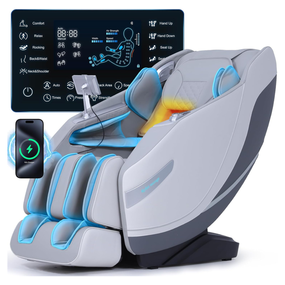 Full Body Zero Gravity Stylish Massage Chair With Heat 12 Modes