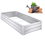 SnugNiture Large Metal Planter Box Steel Kit (8 x 4 x 1ft )