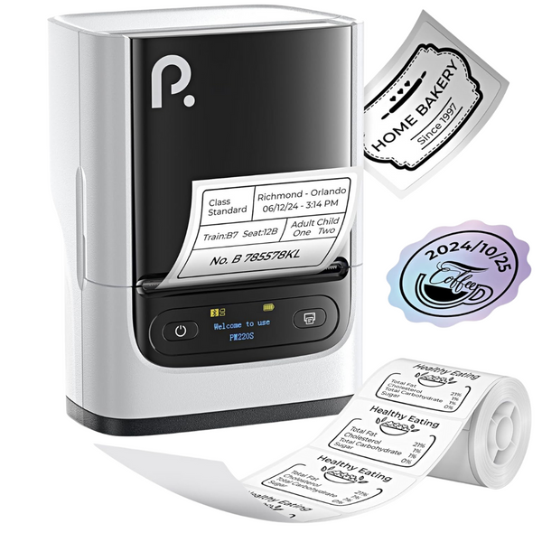 POLONO PM220S Bluetooth Portable 2" Thermal Label Maker