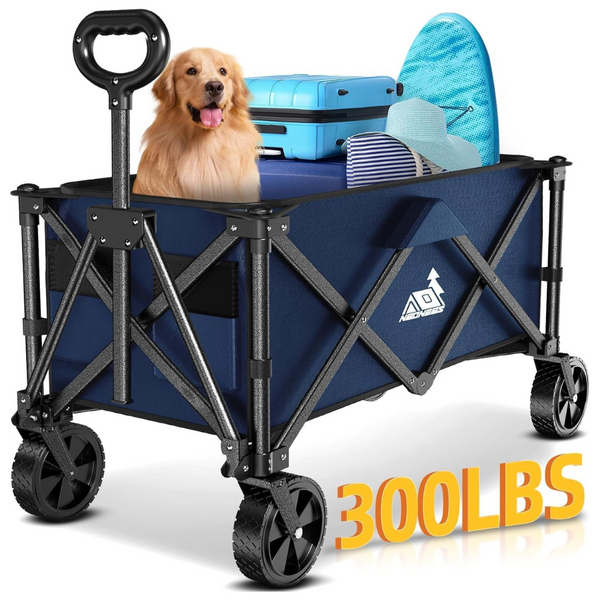 Collapsible Heavy Duty Wagon Cart With All-Terrain Wheels