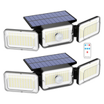 2-Piece 2800LM Led Motion Sensor Outdoor Solar Lights