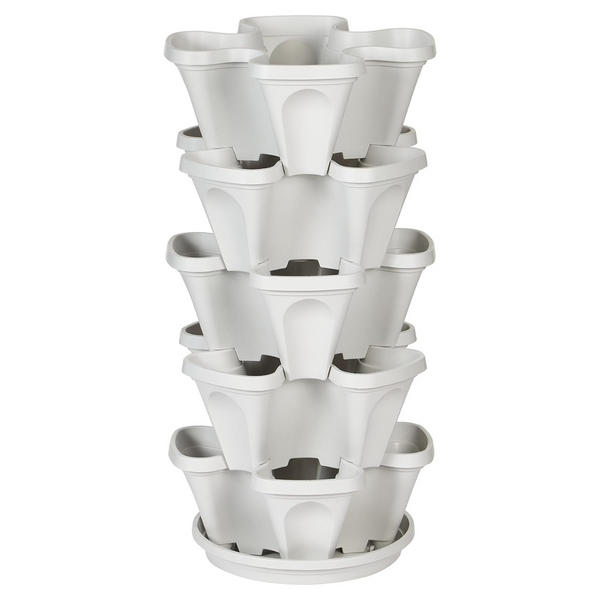 Mr. Stacky 5-Tier Stackable Strawberry Herb Flower And Vegetable Planter