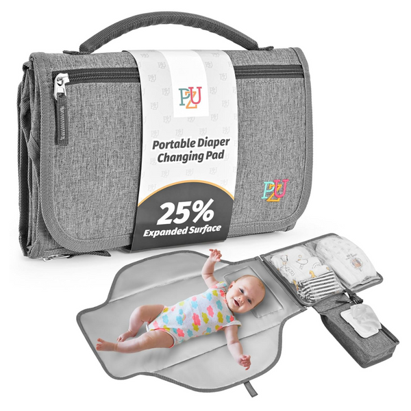 PZU Portable Diaper Changing Pad With Wipes Pocket