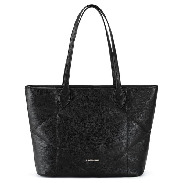 Large Vegan Leather Quilted Tote Bags With Zipper (3 Colors)