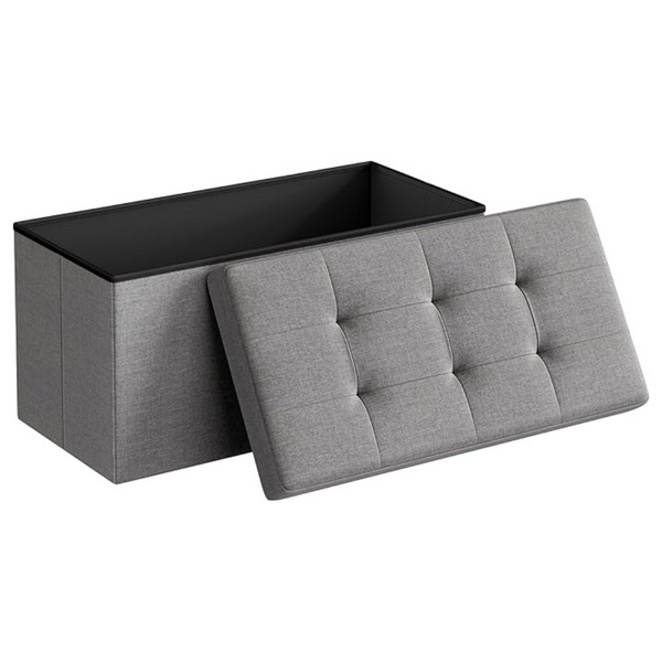 Songmics Wood 30" Folding Storage Ottoman Bench