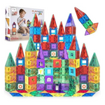 100-Piece Playmags 3D Magnetic Tiles Building Blocks Set