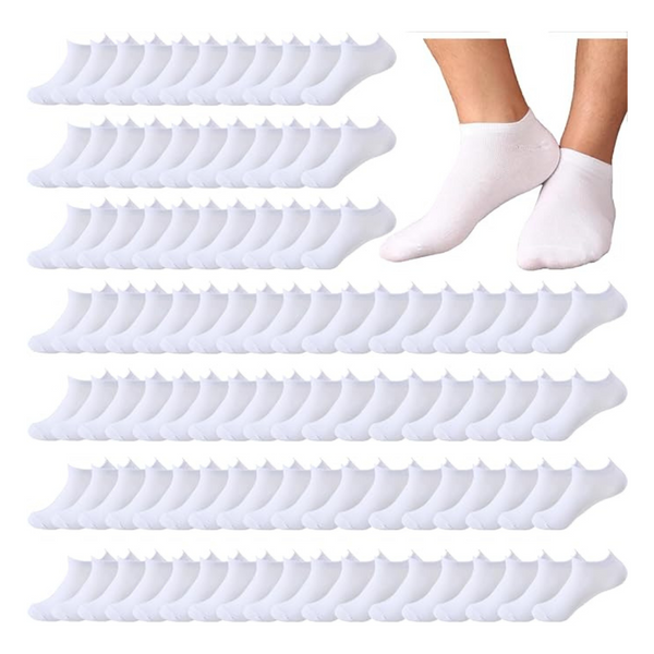 24-Pairs Thin Breathable No-Show Athletic Ankle Socks (Various Colors)