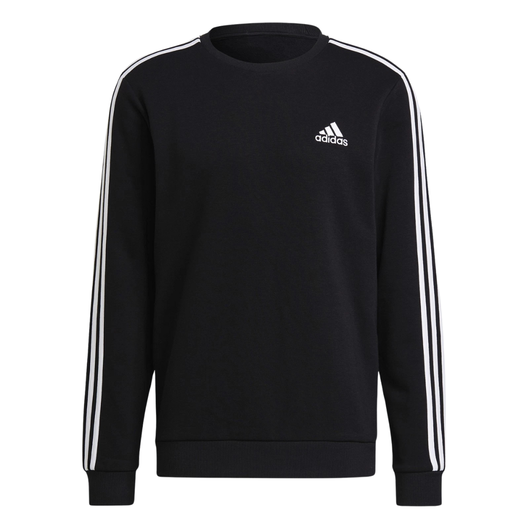 Adidas Men's Essentials Fleece 3-Stripes Hoodie (Black)