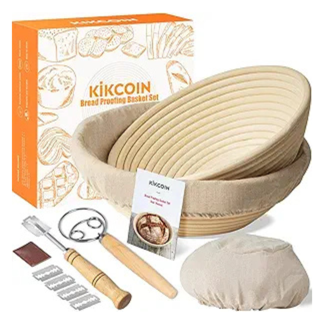 2-Pack Banneton Bread Proofing Basket Set