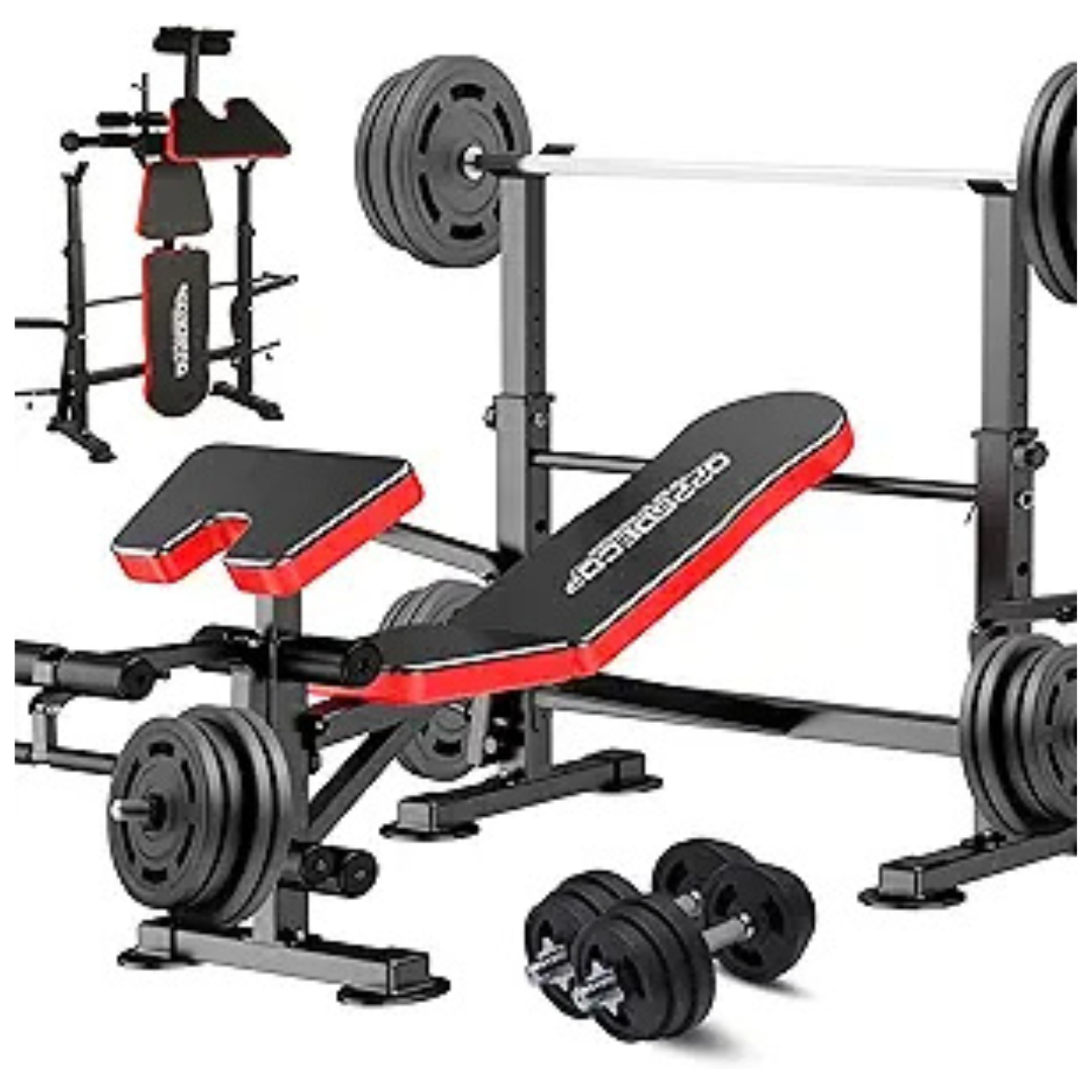 6-in-1 660lbsAdjustable Workout Weight Bench Set