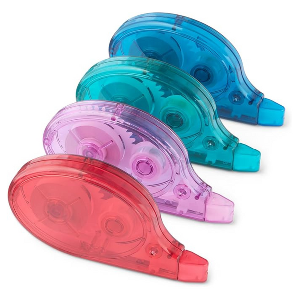 Amazon Basics White Out Correction Tape With Dispenser, 4-Count Pack