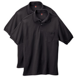 2-Pack Hanes Men's Short-Sleeve Jersey Pocket Polo